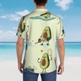 thumbnail image 4 of Rateoe Avocado for Exercise Pattern Men’s Hawaiian Shirt – Short Sleeve Button-Down Tropical Beach Shirt, Lightweight & Breathable Casual Aloha Shirt with Pocket,3X-Large, 4 of 7
