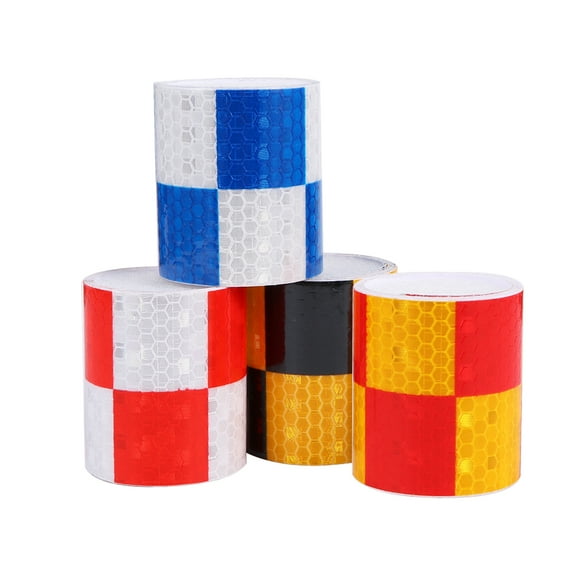 ELAYARD Reflective Car Decal Reflective Warning Tape Assorted Color PVC 4Set