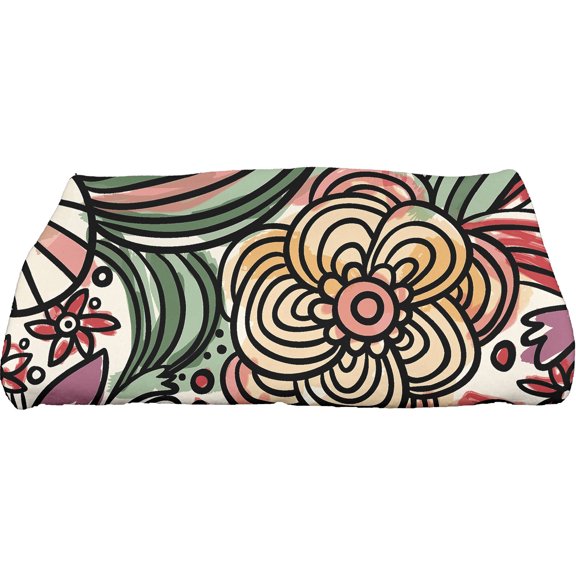 Simply Daisy 28" x 58" Zentangle Floral Floral Print Bath Towel