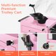 thumbnail image 5 of Carrito rodante Salon TASALON con 2 cuencos magnéticos de metal rosa, 5 of 7
