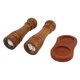 thumbnail image 4 of Molinillos de pimienta de madera, núcleo de molienda de cerámica ajustable con Base, molinillo de pimienta para sal y comino, 2 uds., 4 of 9