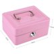 thumbnail image 3 of Caja de almacenamiento segura de alta calidad para caja de medicamentos, clip para dinero, acero inoxidable, acero inoxidable con llave, color rosa, 3 of 8