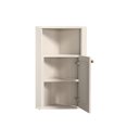 thumbnail image 6 of S-HOME Versatile Freestanding Floor Corner Cabinet with Rattan Barn Doors and Adjustable Shelf Organizer for Bathroom or Kitchen, White, 6 of 8