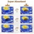 thumbnail image 3 of Moon Blue Starry Coffee Mat for Countertops, Yellow Abstract Dish Drying Mat 2 Pcs for Kitchen Coffee Bar Accessories Fit Under Coffee Maker Espresso Machine Dish Rack Hide Stain Rubber, 3 of 6