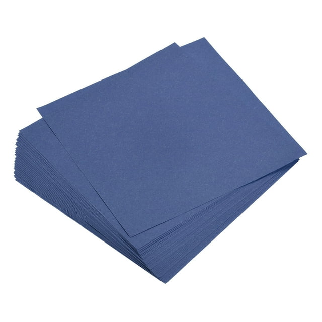 Unique Bargains 25 Sheets 8x8 Inch Origami Paper Double Sided Navy Blue Square Sheet for Art Craft Project, Beginners