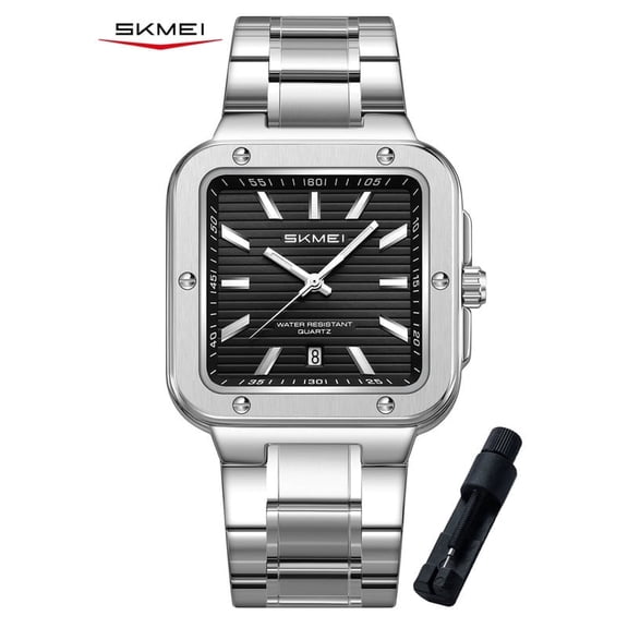 SKMEI Men Watches Analog Quartz Stainless Steel Watches for Men Waterproof Luminous Date Classic Men Wrist Watch