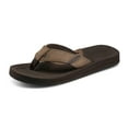 thumbnail image 1 of Cobian Menâ€™s Sandals ARV 2 - Flip Flops for Men with Synthetic Leather Strap and Arch Support - Comfortable Casual Brown Sandals, Java (Updated Version), 13, 1 of 4