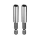 thumbnail image 1 of Uxcell 2 piezas Soporte de broca magnético Longitud 2.4" Punta hexagonal 1/4" Adaptador de broca de extensión de acero Cr-V, 1 of 7