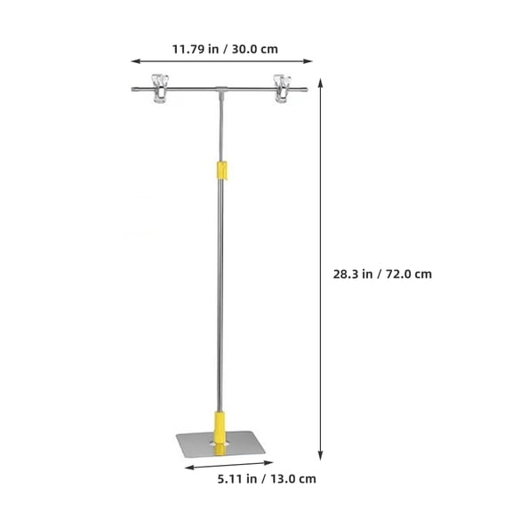 PTOOTP Adjustable Metal Poster Stand, Stainless Steel Sign Holder for Desktop and Floor Use, Ideal for Office and Home Display