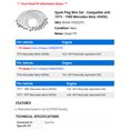 thumbnail image 2 of Spark Plug Wire Set - Compatible with 1975 - 1980 Mercedes-Benz 450SEL 1976 1977 1978 1979, 2 of 2