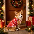 thumbnail image 6 of huayou Christmas Pet Sleeveless Vest, Santa Hat & Snowflake Printed Dog Cat Tank Top, Holiday Warm Clothes for Small Medium Pets, M Size, 6 of 7