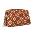 thumbnail image 2 of Easygdp 70's Retro Leather Makeup Bag Zipper Pouch Travel Cosmetic Organizer for Women and Girls, Make up Bag with Zipper, 2 of 8