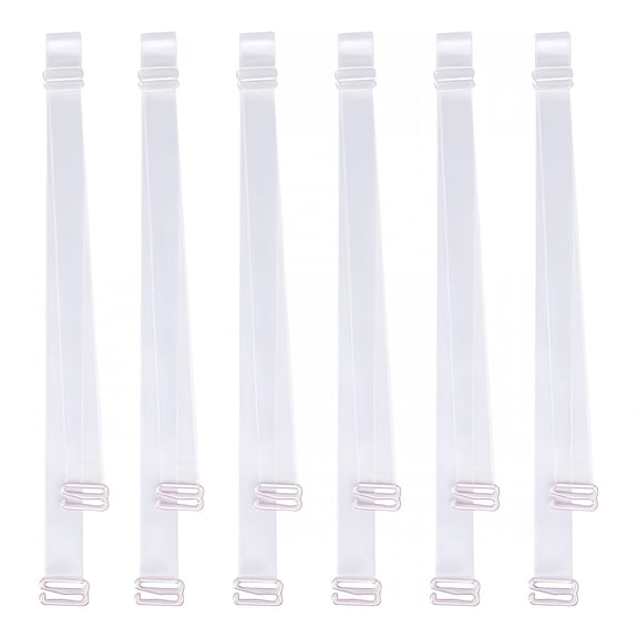 TELOLY Clear Bra Straps, 3-Pairs Invisible Non-Slip Adjustable Bra Straps for Strapless Bra - 1.5cm