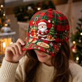 thumbnail image 5 of Green Ajustable Christmas Baseball Hat for Adults, Colorful Xmas Embroidered Novelty Cozy Twill Cotton Cap, Funny Christmas Gifts, 5 of 6