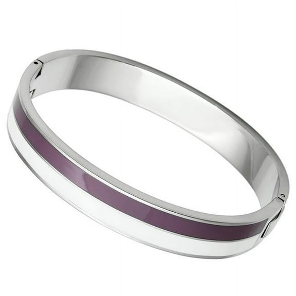 Alamode TK790-8 8 in. High Polished No Plating Stainless Steel Bangle with Epoxy, Multi Color