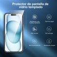 thumbnail image 4 of Protector de pantalla NEW'C para iPhone 16 y iPhone 15 de 6,1" - 3 unidades, 4 of 7