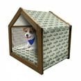 thumbnail image 1 of Vintage Pet House, Retro Sports Car Pattern with Classic Vehicle on a Pastel Background, Outdoor & Indoor Portable Dog Kennel with Pillow and Cover, 5 Sizes, Pale Green and Slate Blue, by Ambesonne, 1 of 5