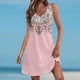 thumbnail image 2 of MKLEKYY Trajes De Baño Mujer Womens Summer Dresses 2024 Loose V Neck Sleeveless Swimsuit Coverup With Pockets Floral/Plain/Eyelet, 2 of 5