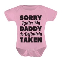 TeeStars Sorry Ladies My Daddy Is Definitely Taken Funny Unisex Baby Bodysuit - 6M Navy, Cute and Comfy Infant Romper, Ideal Baby Shower Gift, Humorous Newborn Outfit, Soft Cotton