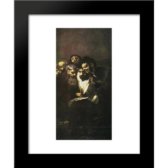 Men reading 20x24 Framed Art Print by Francisco Goya
