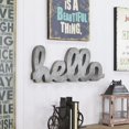 thumbnail image 5 of Contemporary Home Living 28" Gray Cursive Lettered Hello Wall Sign, 5 of 5
