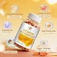 thumbnail image 4 of Vitamin B Complex Capsules, with Vitamin B1, B2, B3, B6,B12 Dietary Supplement, 120 Count, 4 of 7