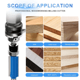 thumbnail image 3 of 10PCS Router Bits, Including 4 Flush Trim Router Bits 1/4 Shank, 4 Pattern Flush Trim Router Bits with 2 Impact Bits Et, 3 of 7