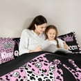 thumbnail image 5 of Castle Fairy Boys Girls Happy Valentine's Day Full Size Comforter Sets 3-Piece,King And Queen Crown Bedding Comforter Set,Animal Leopard Print Lightweight Bedding Sets,Microfiber Bedroom Decor, 5 of 8