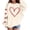Beige, variant on GiLiling Girls Preppy Heart Sweatshirt, Oversized Pullover Sweatshirt, Kids Fall Winter Long Sleeve Cute Trendy Hoodie with Pocket (Blue, 11-12 Years)