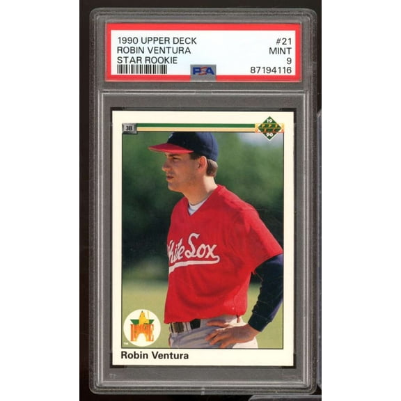 Robin Ventura Rookie Card 1990 Upper Deck #21 PSA 9