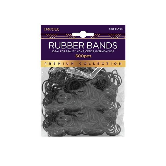 DONNA 500PCS ELASTIC BANDS FOR WOMEN RUBBER BANDS HAIR BANDS FOR KID HAIR, HAIR TIES FOR WOMEN BLACK