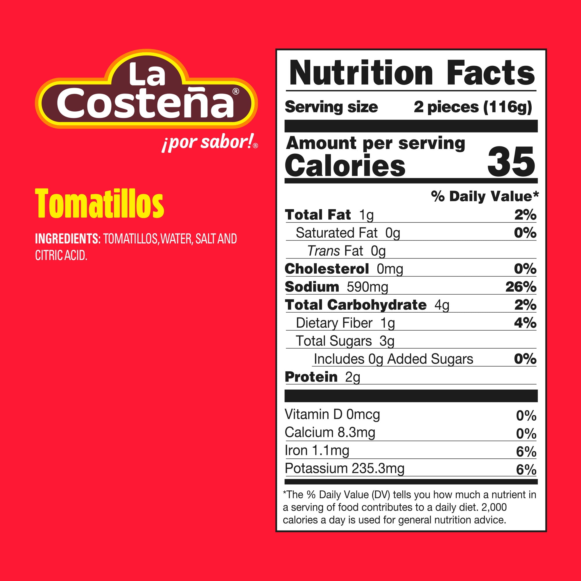 La Costeña Pickled Green Tomatillo, 28 oz