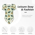 thumbnail image 4 of Saiise Grenouillère à Manches Courtes pour Femmes Motif Tortues Dessin Animé Col Rond Pyjama Justaucorps Extensible avec Fermeture à Pression-Moyen, 4 of 7