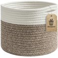 thumbnail image 1 of Small Basket - Cotton Rope Basket Woven Basket for Keys, Sunglasses Toy Basket Wallet by Front Door Small Storage Bin for Remote Controls on Nightstand Fruit Basket in Kitchen, 9.4"Dx7.1"H, 1 of 8