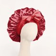 thumbnail image 1 of Gorro de satén Gorro de seda Bonne ajustable para dormir Gorro para el pelo con banda para atar Gorros para mujeres y hombres, 1 of 5
