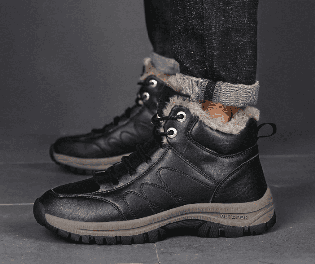 Men Hiking Shoes foot arch pad Anti-Fatigue Anti Slip Shock-Absorbing Outdoor Snow Warm Running Boots,Large Sizes 6 to 13
