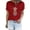 319#Red, variant on Shirts for Women Women's Pineapple Print T Shirt Short Sleeved Summer Pattern Casual Shirt