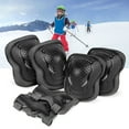 GARENAS Kids Ski Bindings Adjustable Knee and Elbow Guard Set for