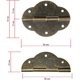 thumbnail image 5 of 6x antigua bisagra de bronce diseño de hierro retro vintage casa de campo estilo armarios de la puerta gabinete cajas de herramientas de cofres 56x42mm conjunto de 6 Feliz Sencillez, 5 of 5