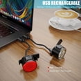thumbnail image 3 of SUTENGDA 1 set USB Rechargeable Bike Light Set - Front Headlight and Back Taillight for Safe Night Cycling - Portable and Rotatable Bicycle Lighting Accessories, 3 of 6