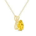 thumbnail image 2 of TimeLess Classics Pear Shape Citrine Solitaire Pendant Necklace in 14K Yellow Gold - 8x6MM, 2 of 5