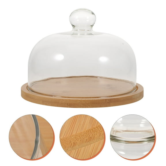 WASHWEPE Cake Dome with Lid 8.25X8.25X5.89in 1 Set Glass