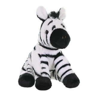 Plush Safari Animals Set: Lion, Elephant, Zebra, Giraffe