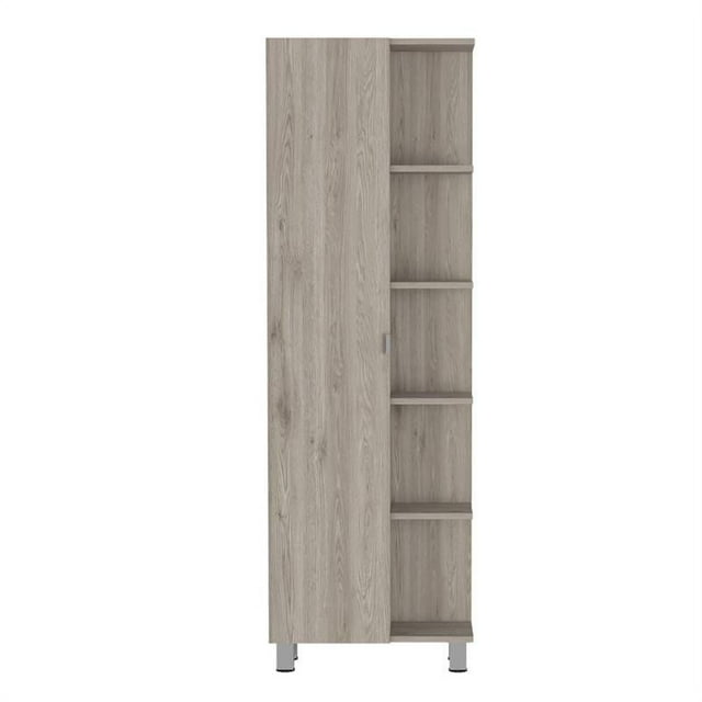TUHOME Urano Linen Cabinet - Light Gray Engineered Wood - For Badroom