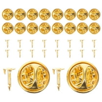 LEORX 50Pcs Clutch Pin Backs Locking for Enamel Pins Tie Tacks Clothing Accessories