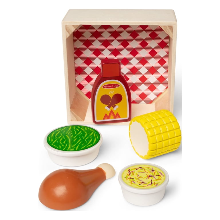 Melissa & Doug Wooden Dinner Picnic Box Play Food Set photo 1