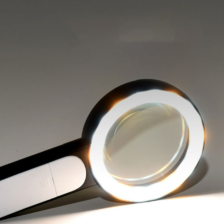 Magnifying Glass with Light, Oenbopo 30x Handheld Magnifier Glass 18 LED  for Reading, Coin, Jewelry 