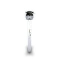 thumbnail image 4 of SuperJeweler 1/2 Carat Rose Cut Black and White Diamond Ring In 14 Karat White Gold For Women, 4 of 6