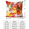 thumbnail image 3 of Boho Red Flowers Throw Pillow Covers 18x18 inch Set of 2 Rug Persian Carpet Double Sided Pattern Cotton Soft Pillow Case Cushion Cover Pillowcase for Couch Sofa Bed Decorative, 3 of 6