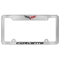 thumbnail image 2 of Chevrolet Corvette C6 Chrome Plated Metal Top Engraved License Plate Frame Holder, 2 of 5